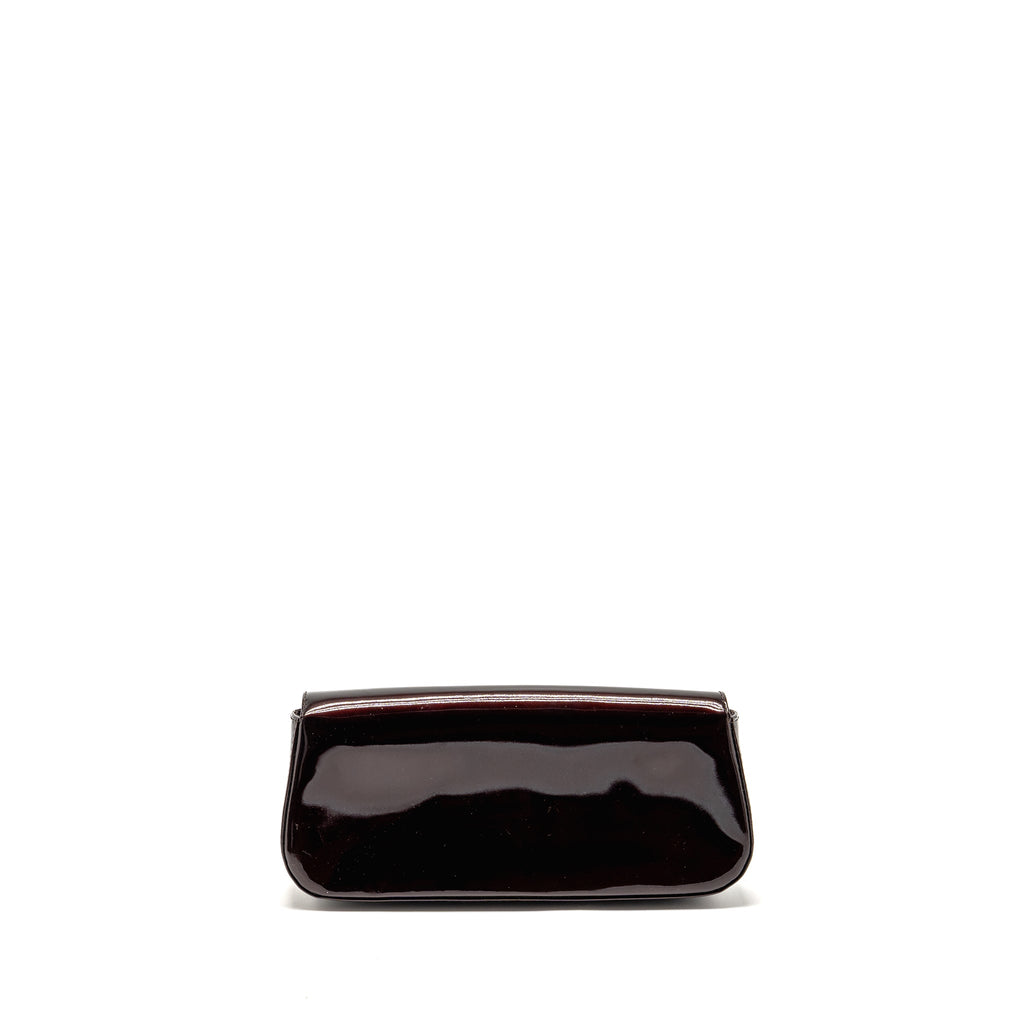 LOUIS VUITTON SOBE CLUTCH PATENT LEATHER DARK PURPLE GHW
