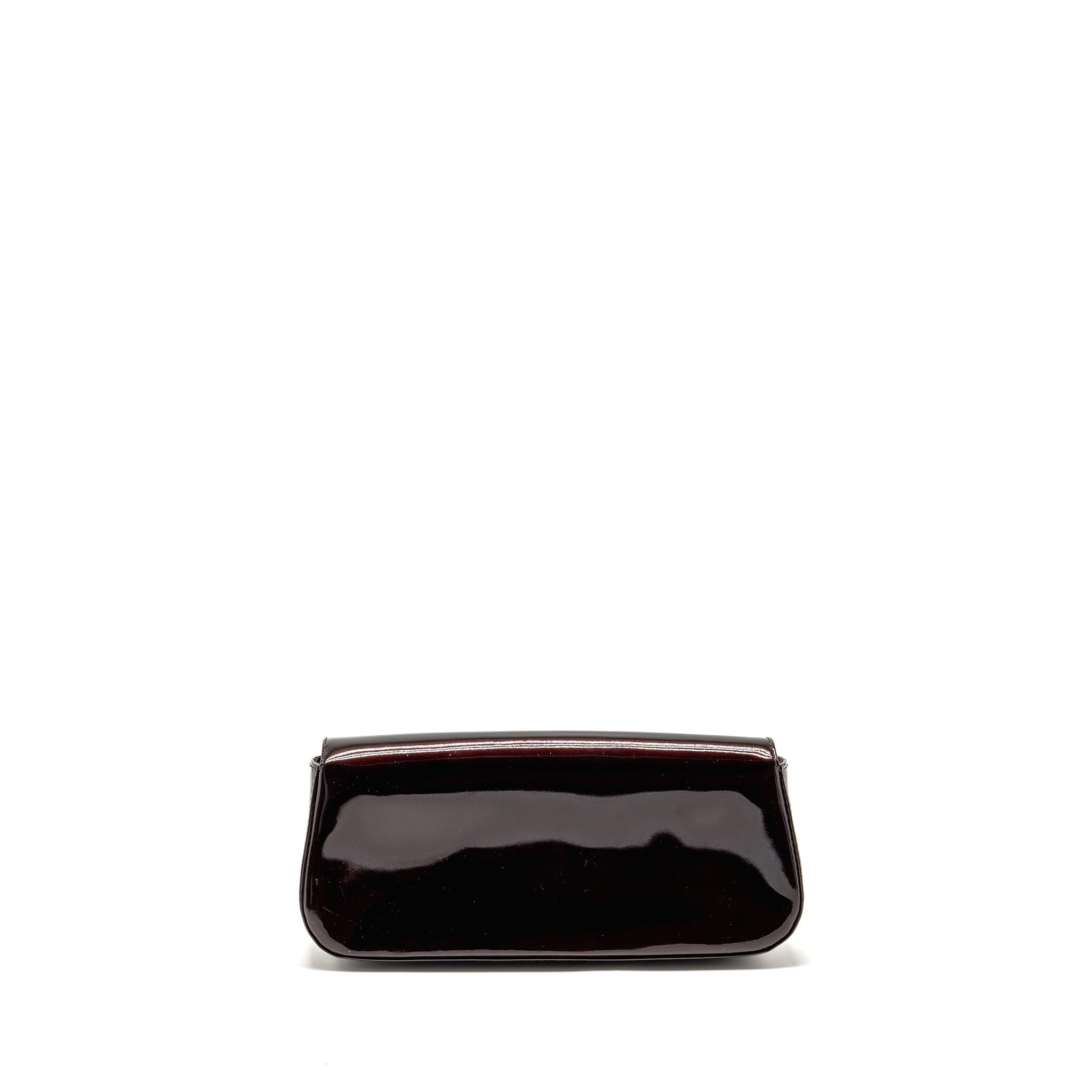 LOUIS VUITTON SOBE CLUTCH PATENT LEATHER DARK PURPLE GHW