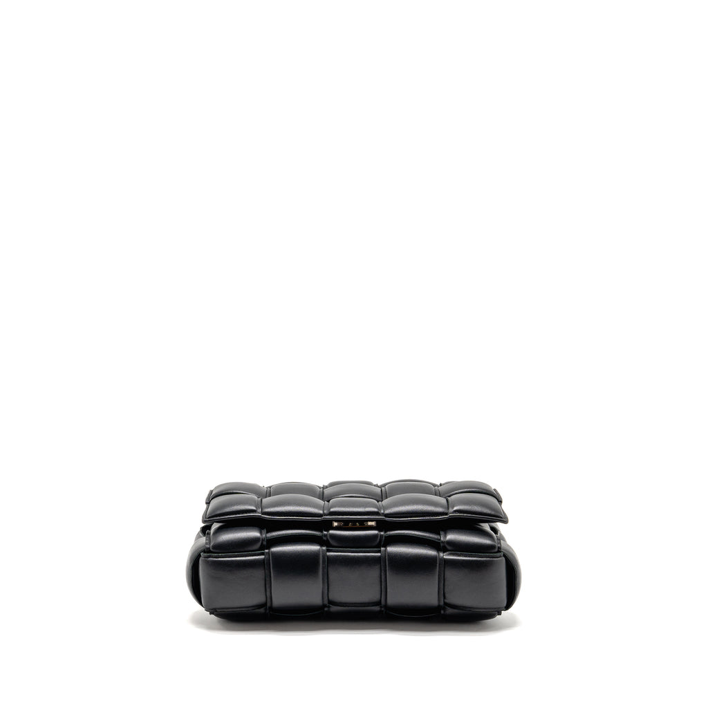 BOTTEGA VENETA PADDED CASSETTE LAMBSKIN BLACK SHW