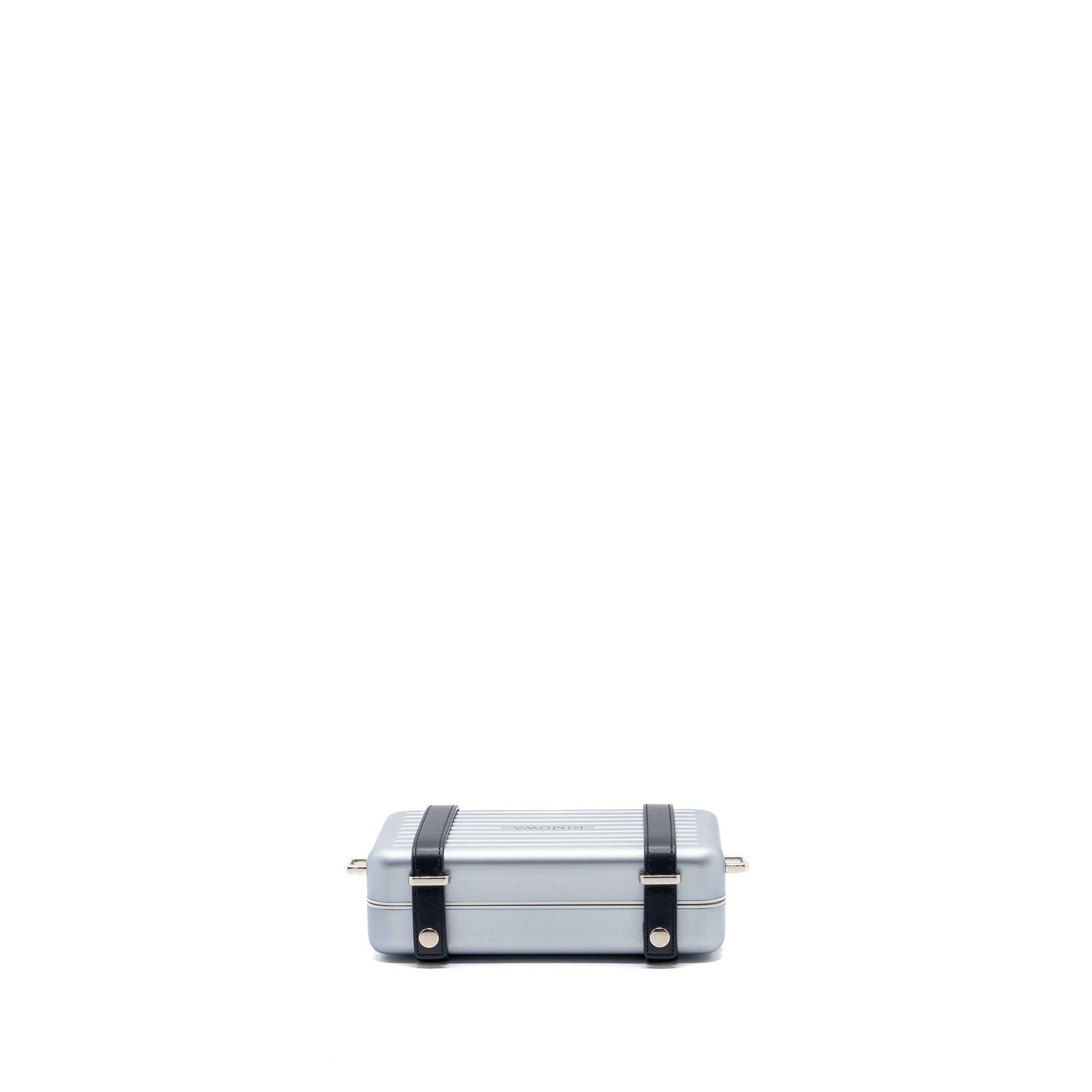 DIOR X RIMOWA CLUTCH TRUNK BAG ALUMINIUM / CALFSKIN SILVER / BLACK SHW