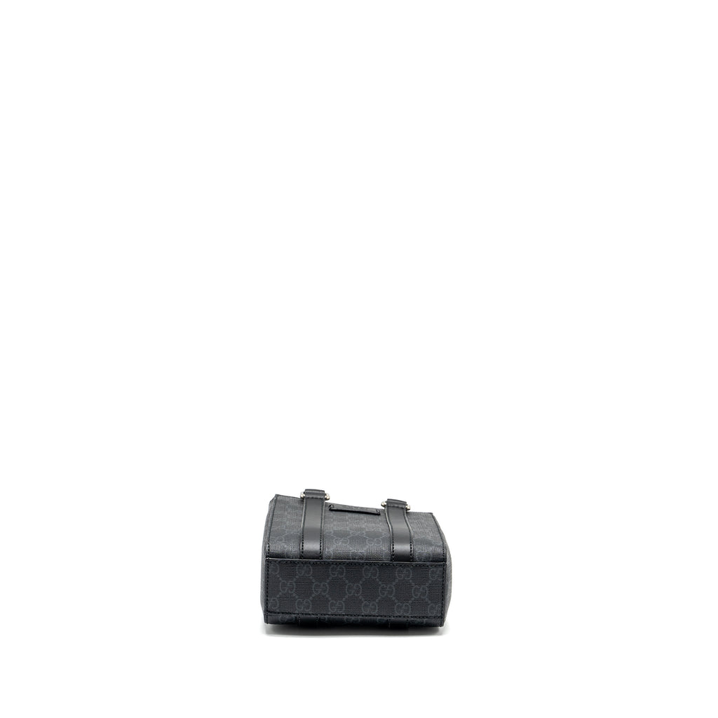 GUCCI OPHIDIA MINI TOTE BAG GG SUPREME BLACK SHW