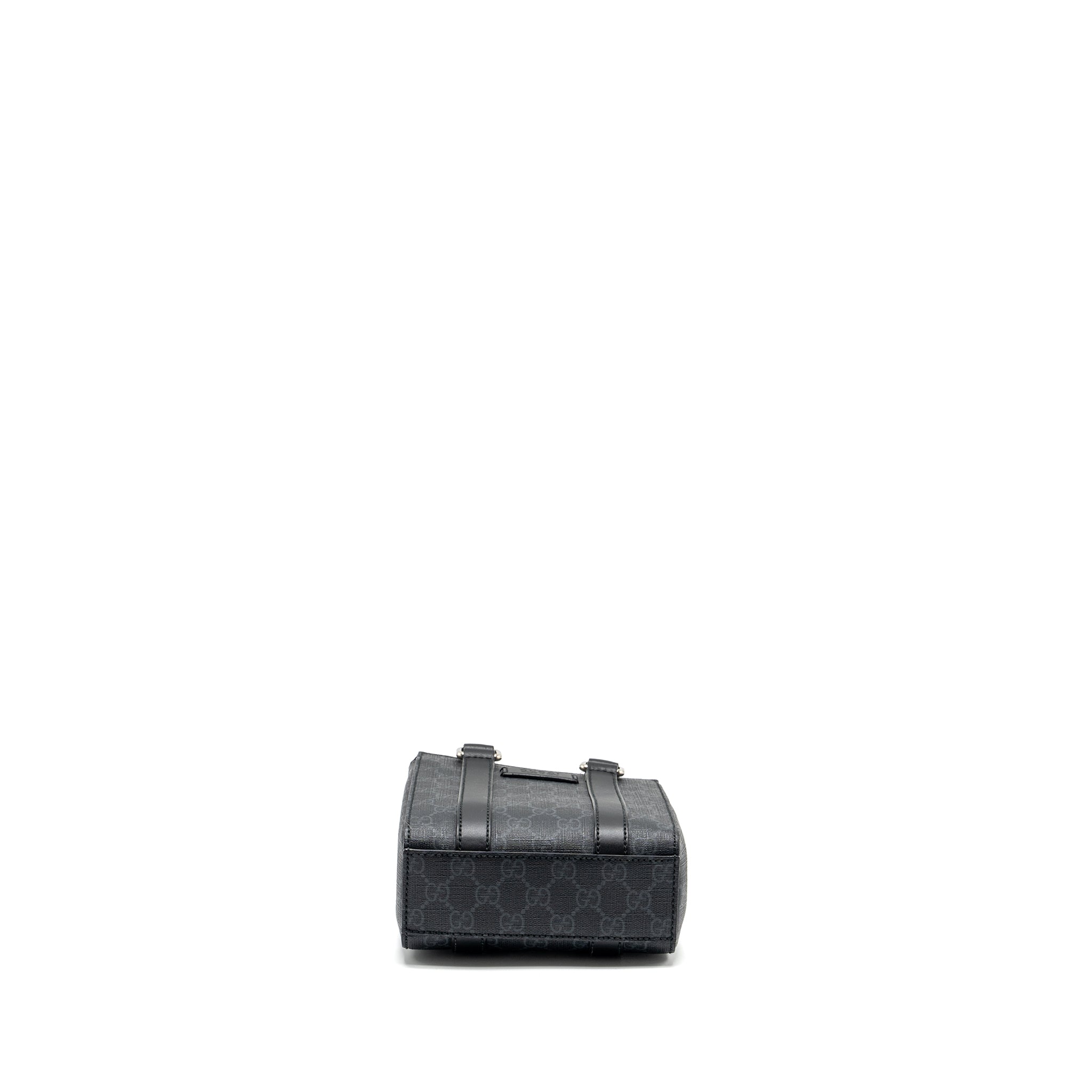 GUCCI OPHIDIA MINI TOTE BAG GG SUPREME BLACK SHW