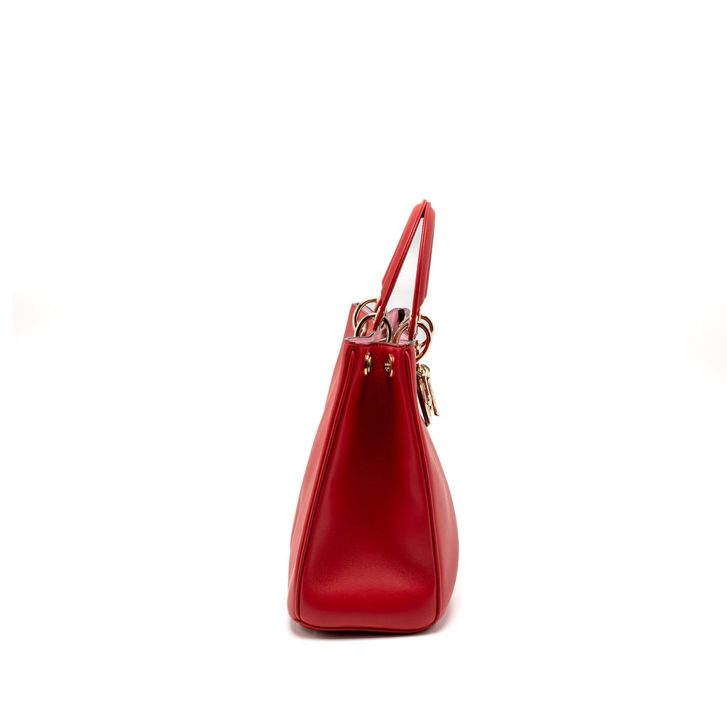 DIOR DIORISSIMO BAG CALFSKIN RED/ PINK LGHW