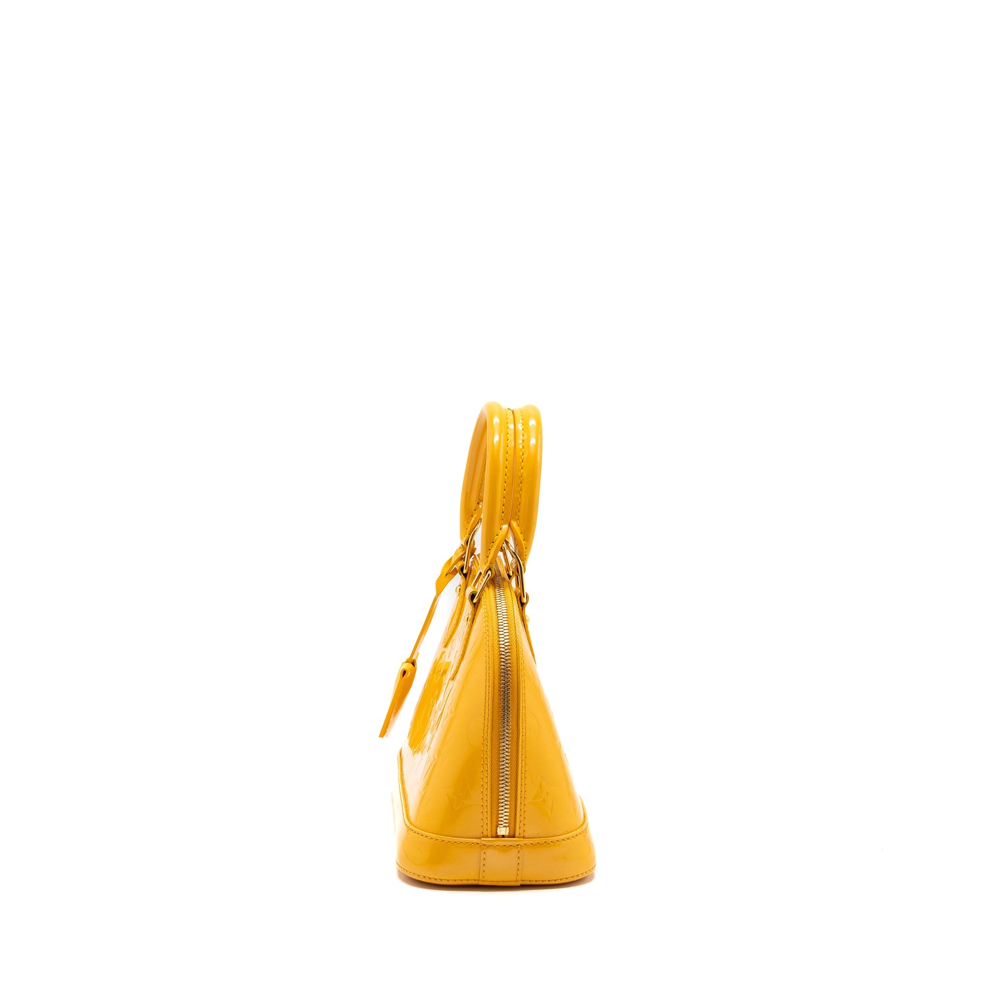 LOUIS VUITTON ALMA BB PATENT YELLOW LGHW