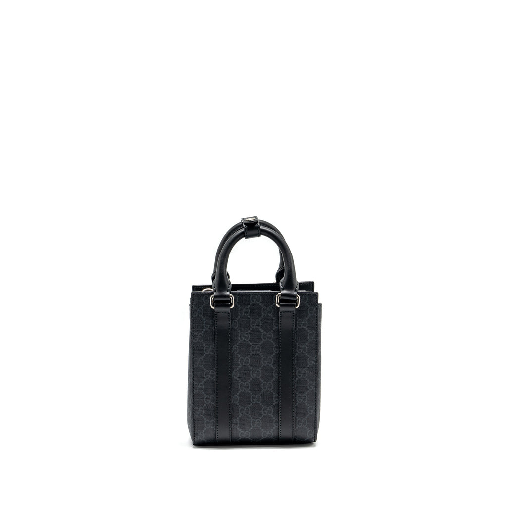 GUCCI OPHIDIA MINI TOTE BAG GG SUPREME BLACK SHW
