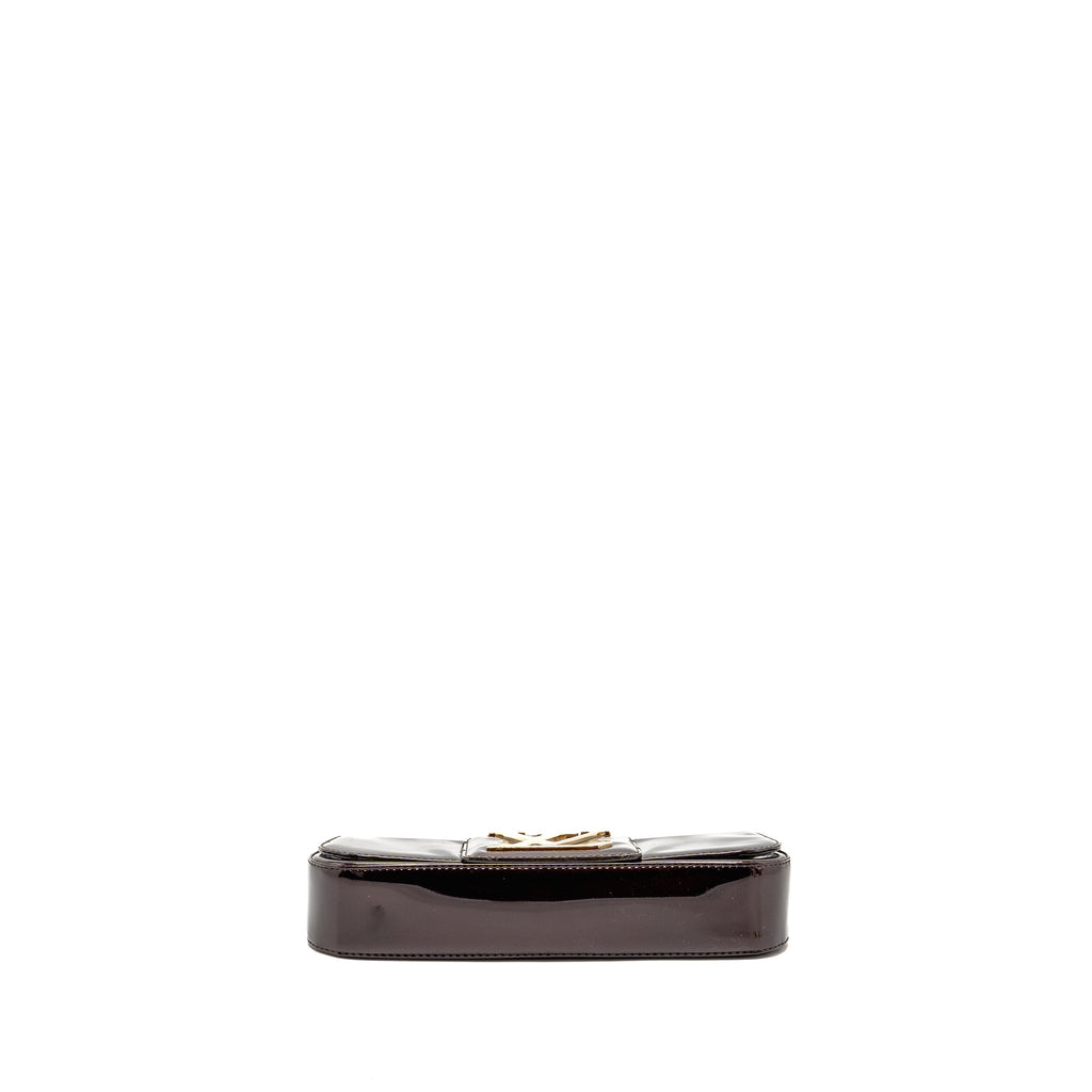 LOUIS VUITTON SOBE CLUTCH PATENT LEATHER DARK PURPLE GHW
