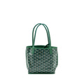GOYARD MINI ANJOU TOTE BAG GOYARDLINE CANVAS / LEATHER GREEN SHW