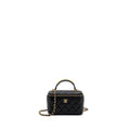 CHANEL TOP HANDLE LONG VANITY WITH CHAIN LAMBSKIN BLACK GHW (MICROCHIP)