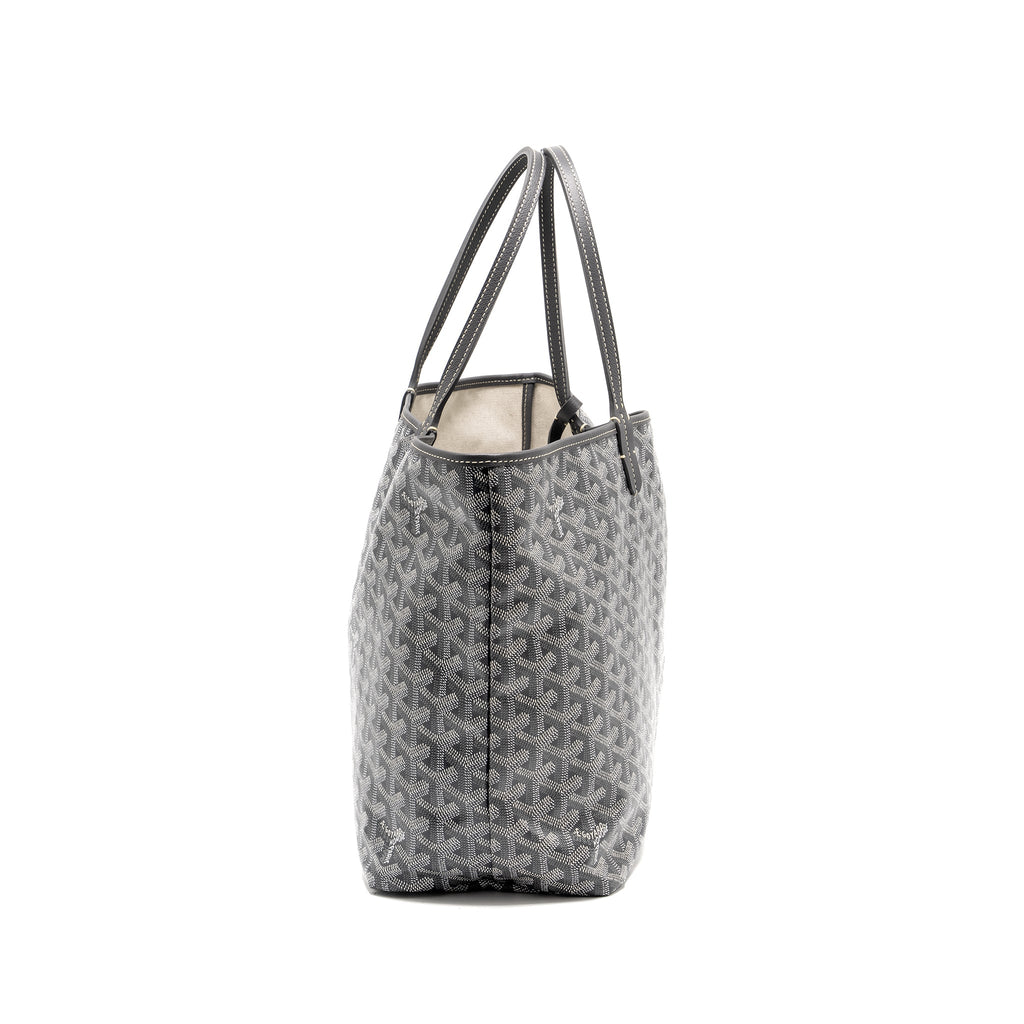 GOYARD SAINT LOUIS PM TOTE BAG GOYARDLINE CANVAS GREY SHW