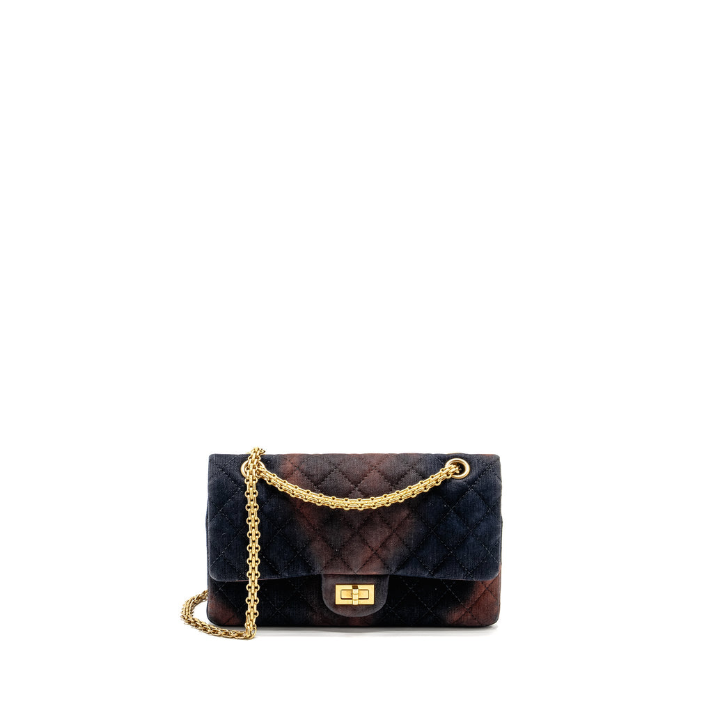 CHANEL SMALL 2.55 REISSUE FLAP BAG OMBRE VELVET MULTICOLOUR GHW