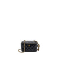CHANEL PEARL CRUSH LONG VANITY CASE LAMBSKIN BLACK GHW