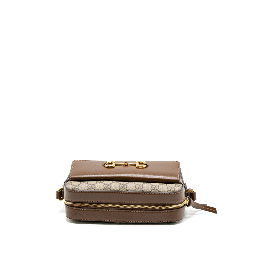 GUCCI SMALL HORSEBIT 1955 SHOULDER BAG GG SUPREME CANVAS GHW