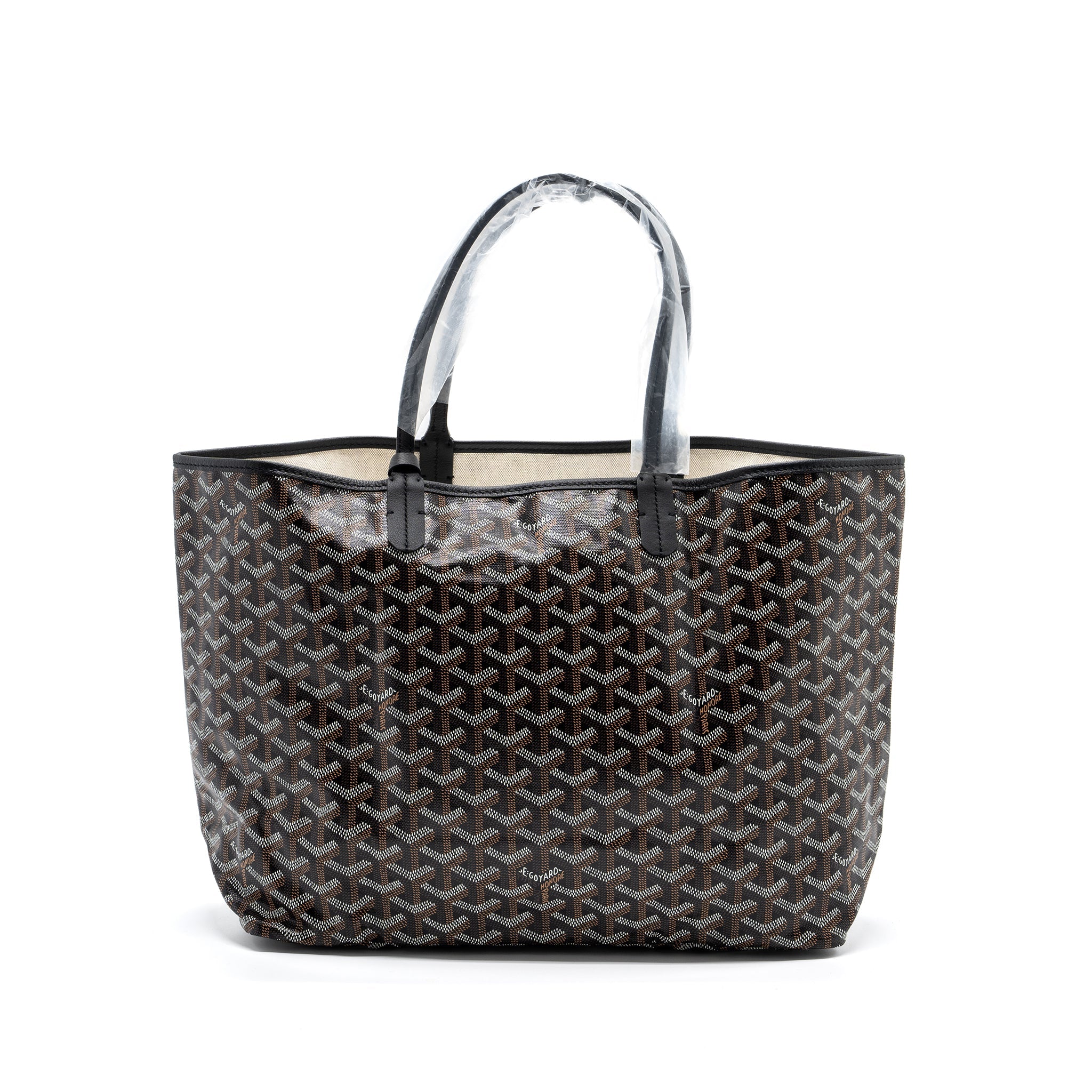 GOYARD SAINT LOUIS PM TOTE BAG GOYARDINE CANVAS BLACK /MULTICOLURED SHW