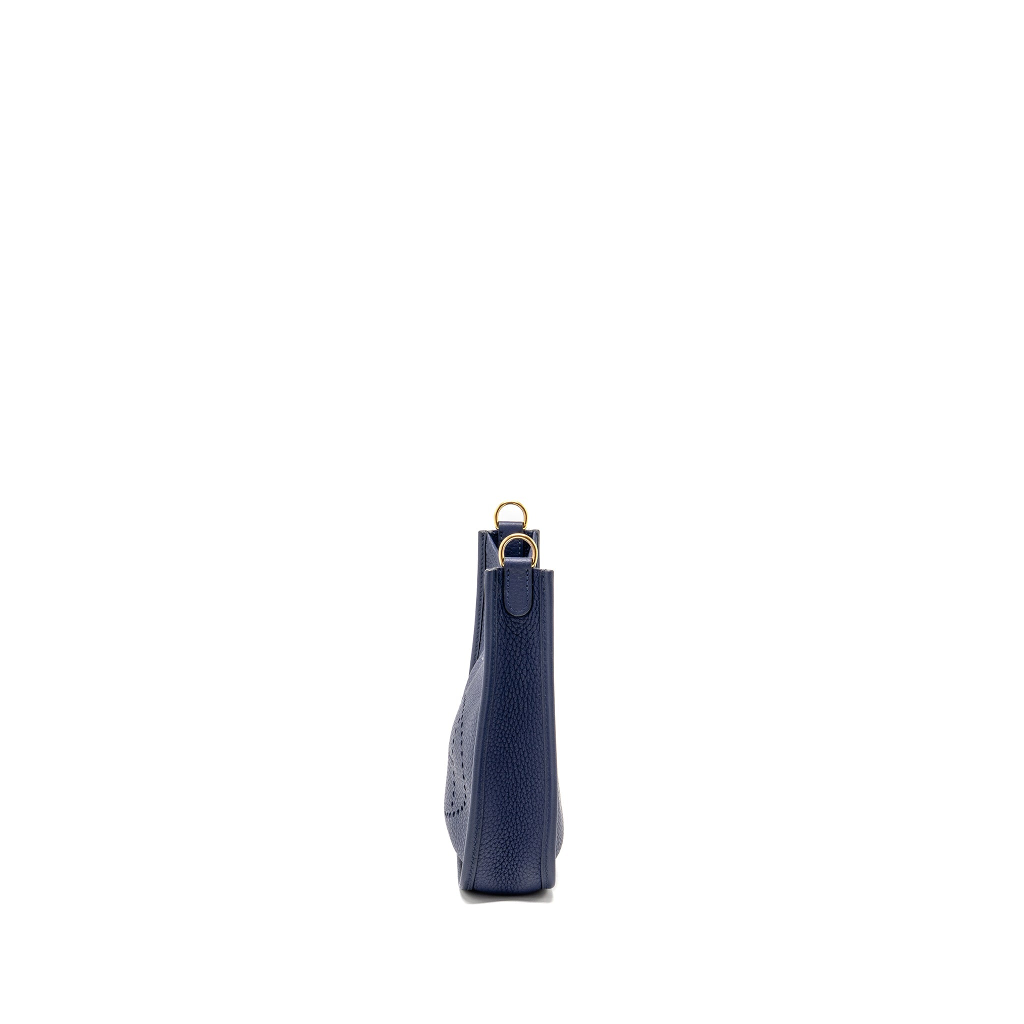 HERMES MINI EVELYNE CLEMENCE BLUE GHW