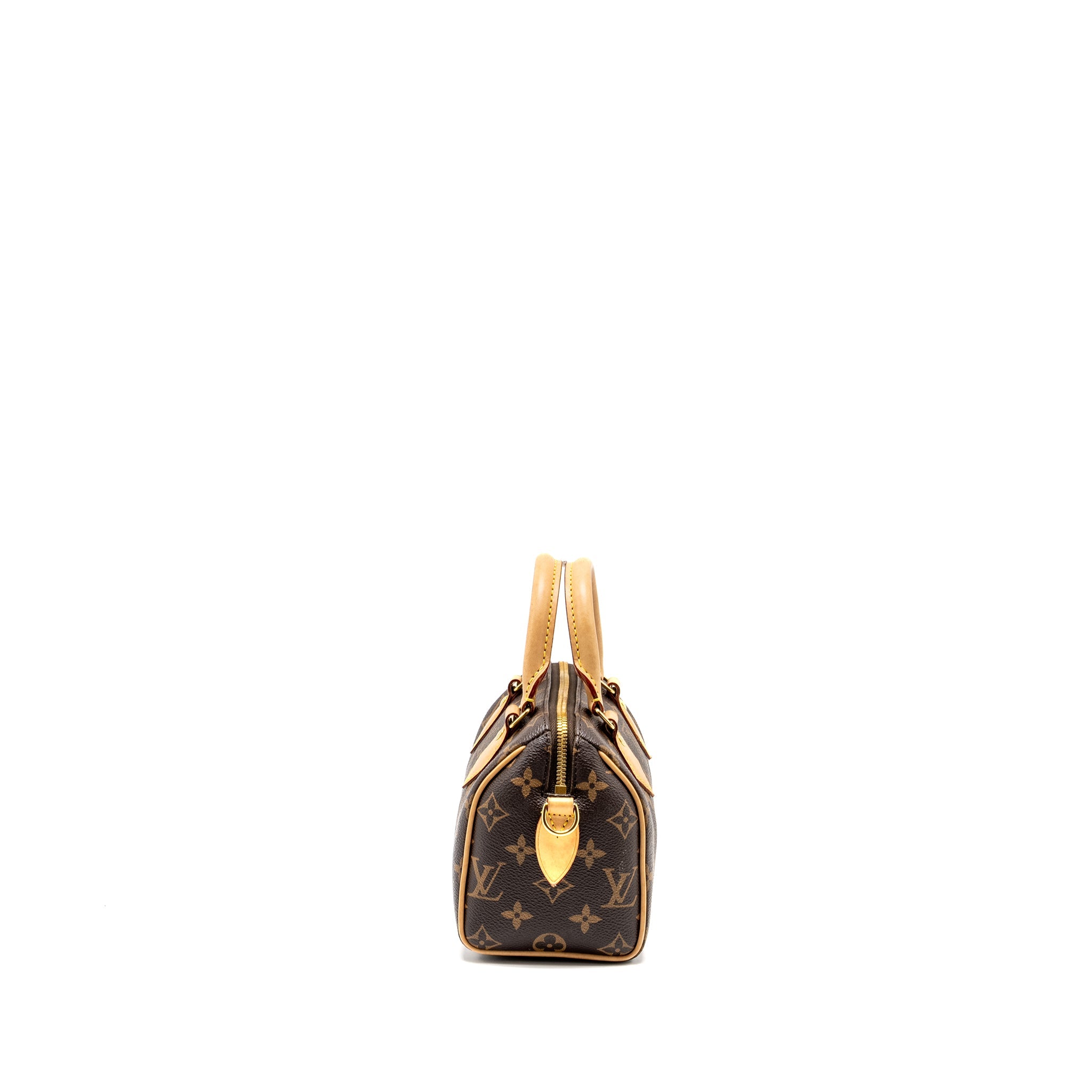 LOUIS VUITTON SPEEDY BANDOULIERE 20 MONOGRAM CANVAS WITH BLACK STRAP GHW