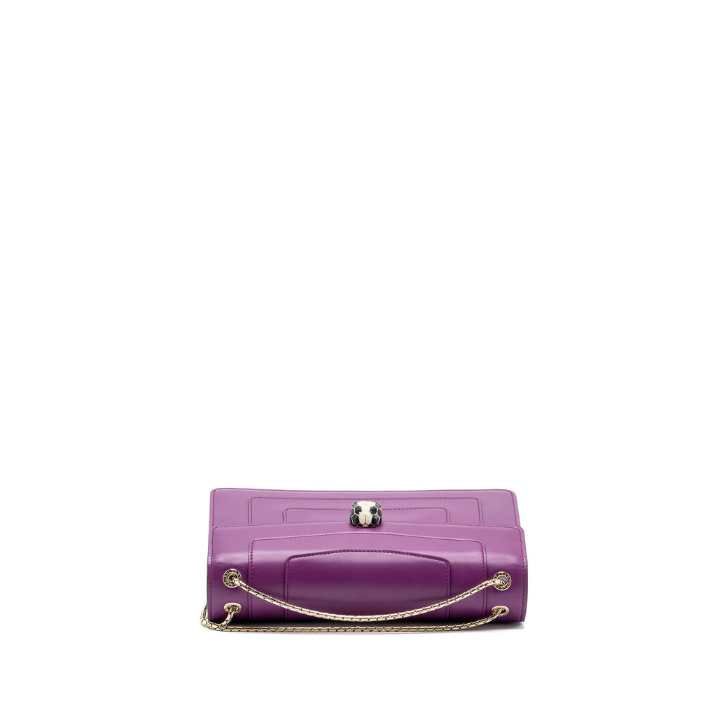 BVLGARI SERPENTI FOREVER  SHOULDER BAG CALFSKIN PURPLE LGHW