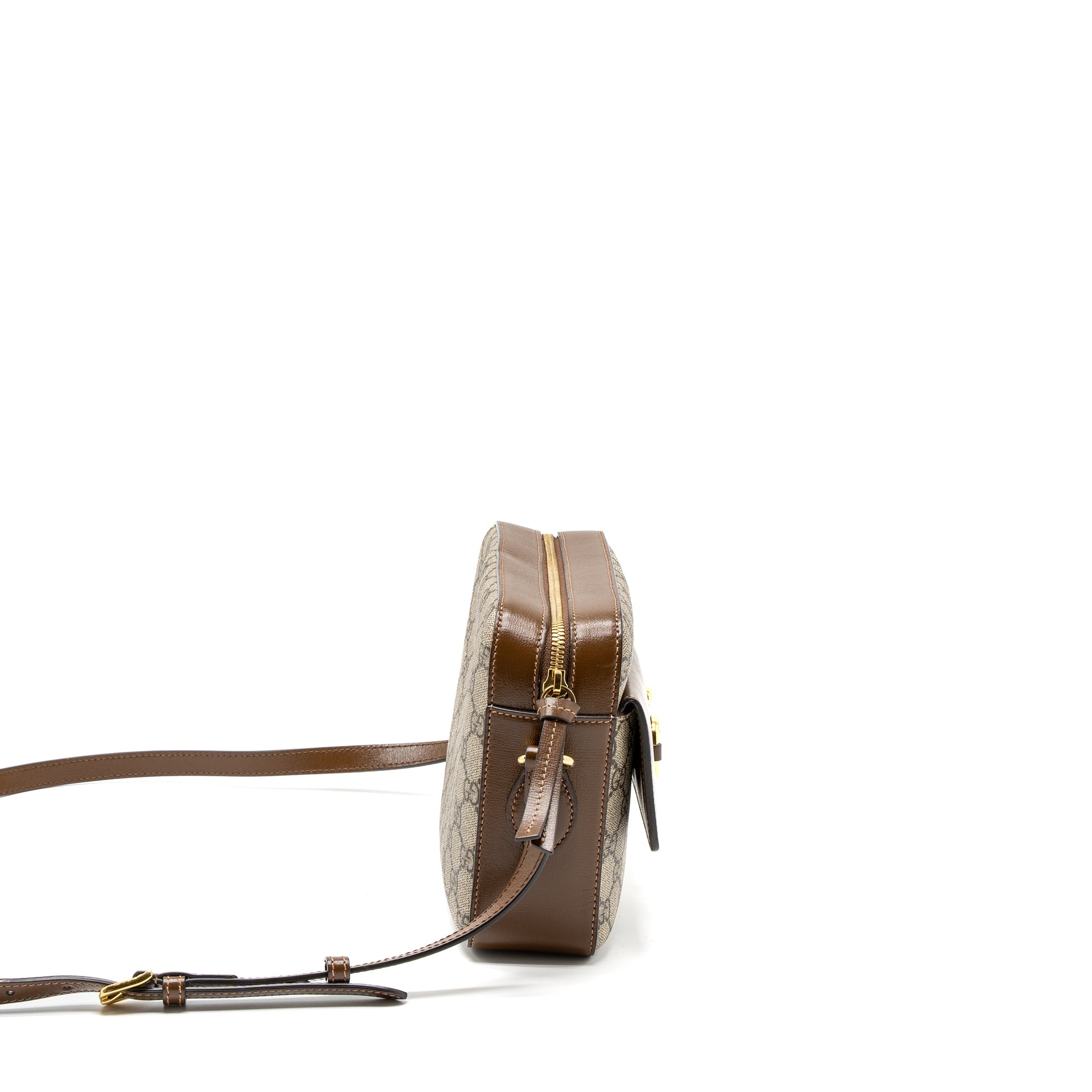 GUCCI SMALL HORSEBIT 1955 SHOULDER BAG GG SUPREME CANVAS GHW