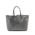 GOYARD SAINT LOUIS PM TOTE BAG GOYARDLINE CANVAS GREY SHW
