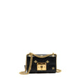 GUCCI PADLOCK CHAIN BAG BEE PRINT CALFSKIN BLACK GHW