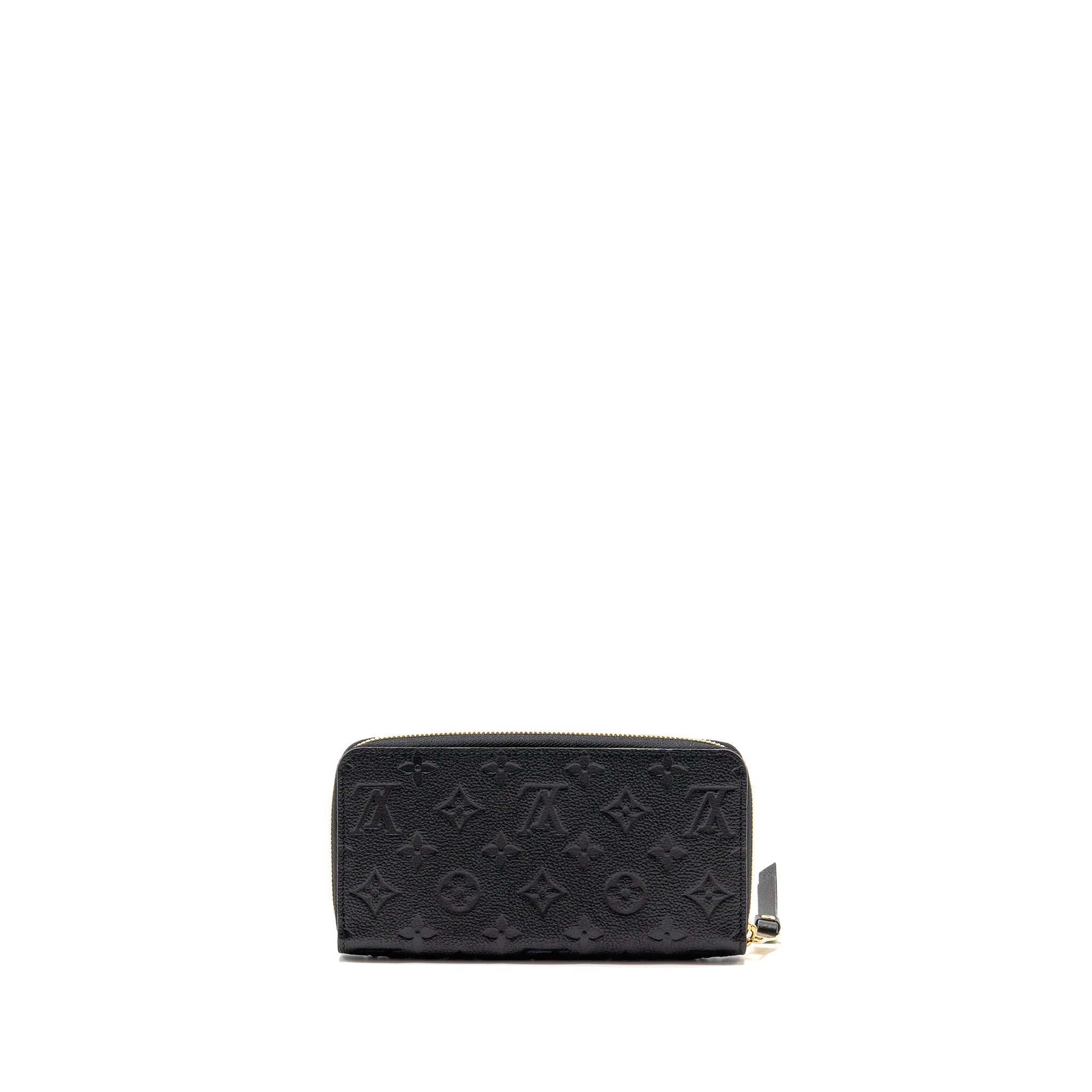 LOUIS VUITTON ZIPPY LONG WALLET EMBOSSED MONOGRAM EMPREINTE LEATHER BLACK GHW