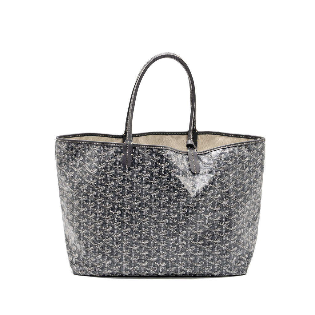 GOYARD SAINT LOUIS PM TOTE BAG GOYARDLINE CANVAS GREY SHW