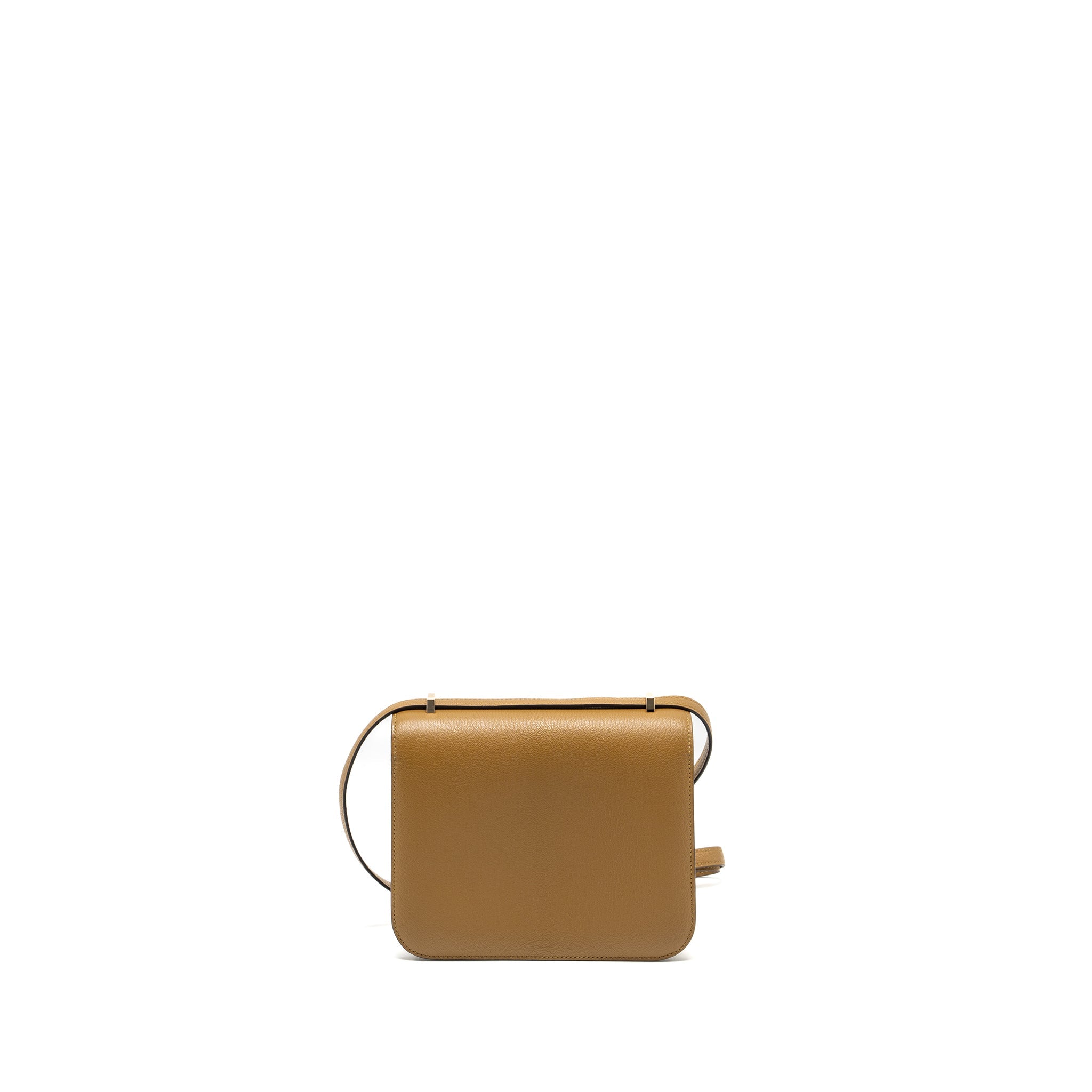 HERMES MINI CONSTANCE CHÈVRE MYSORE KRAFT/BLEU BRUME RGHW