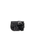 DIOR X KAWS POUCH SADDLE BAG LEATHER BLACK SHW