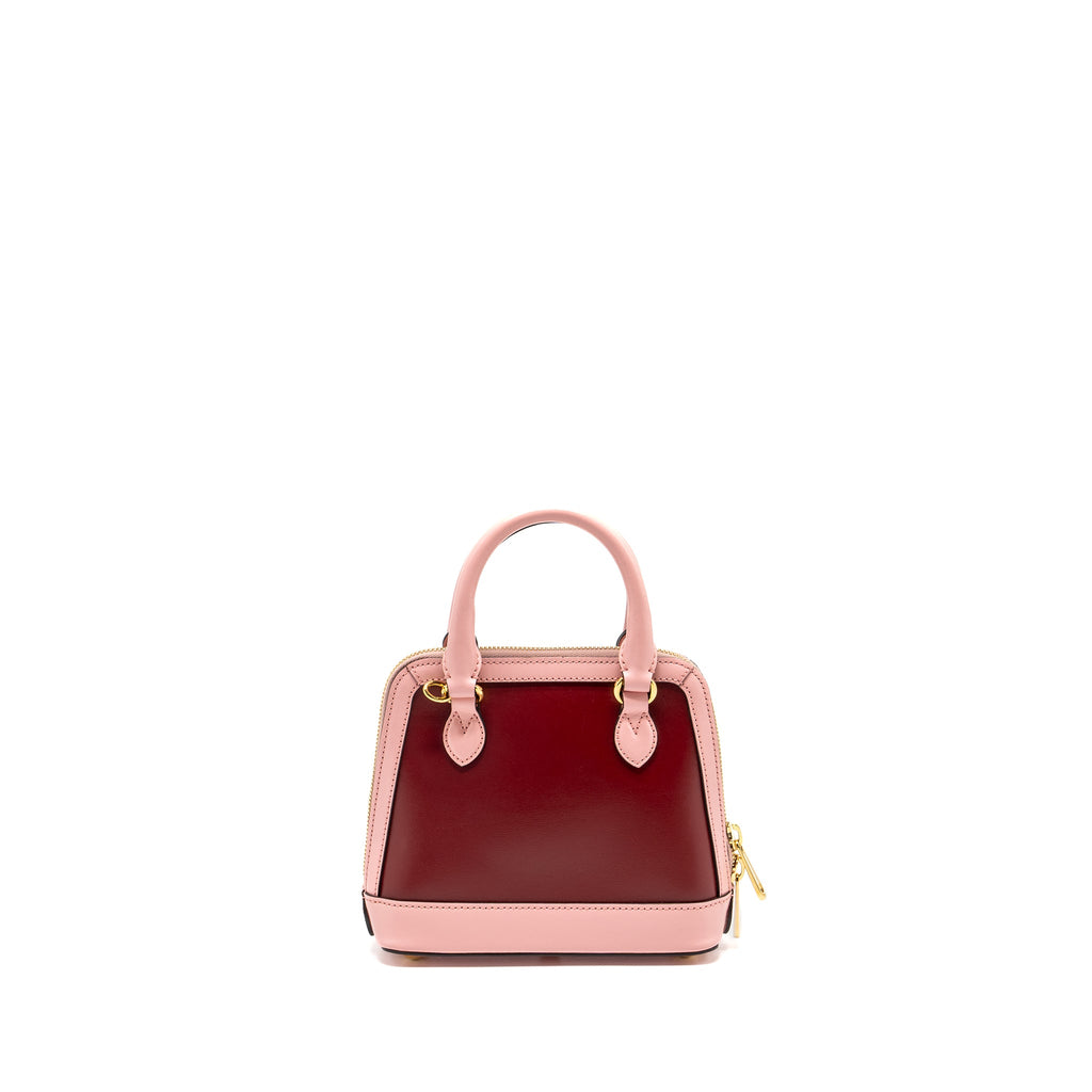 GUCCI HORSEBIT 1955 MINI TOP HANDLE BAG CALFSKIN MULTICOLOUR PINK GHW