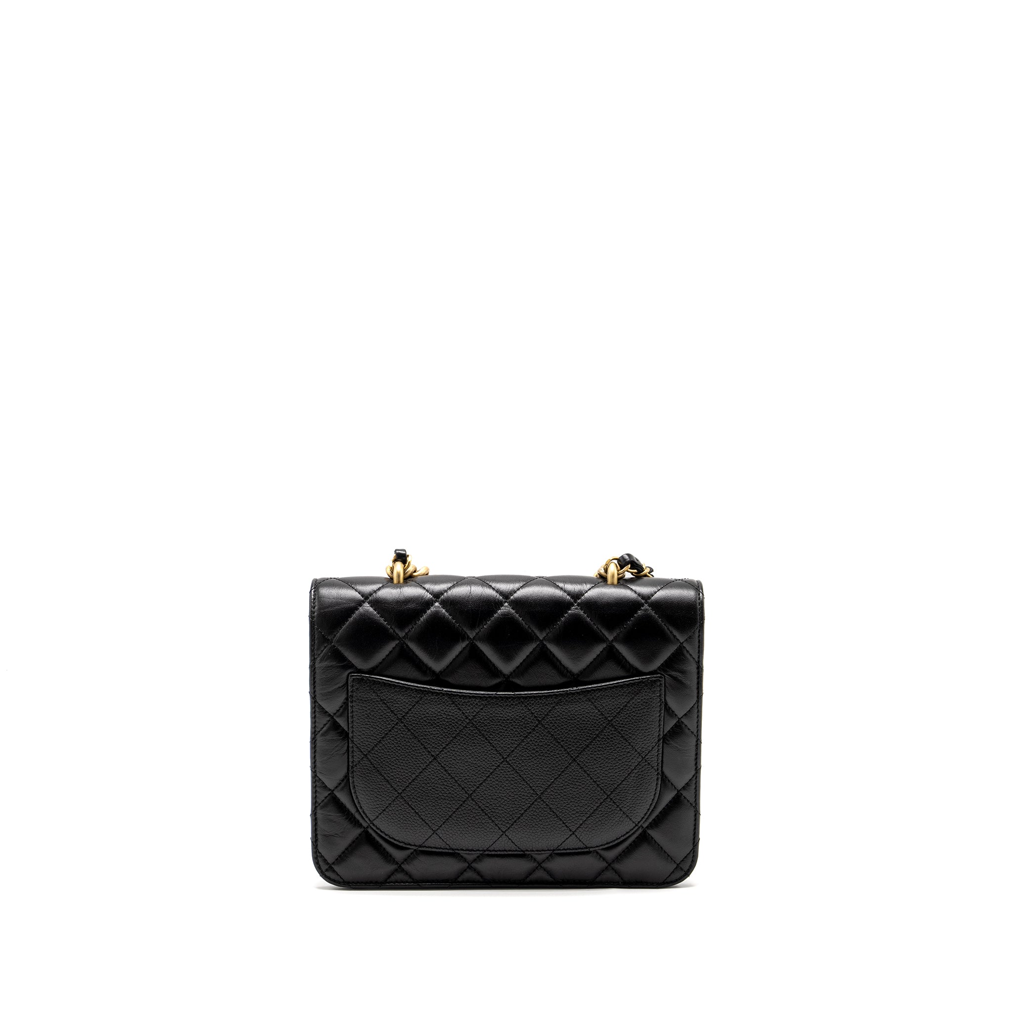 CHANEL QUILTED FLAP BAG CALFSKIN/CAVIAR BLACK GHW
