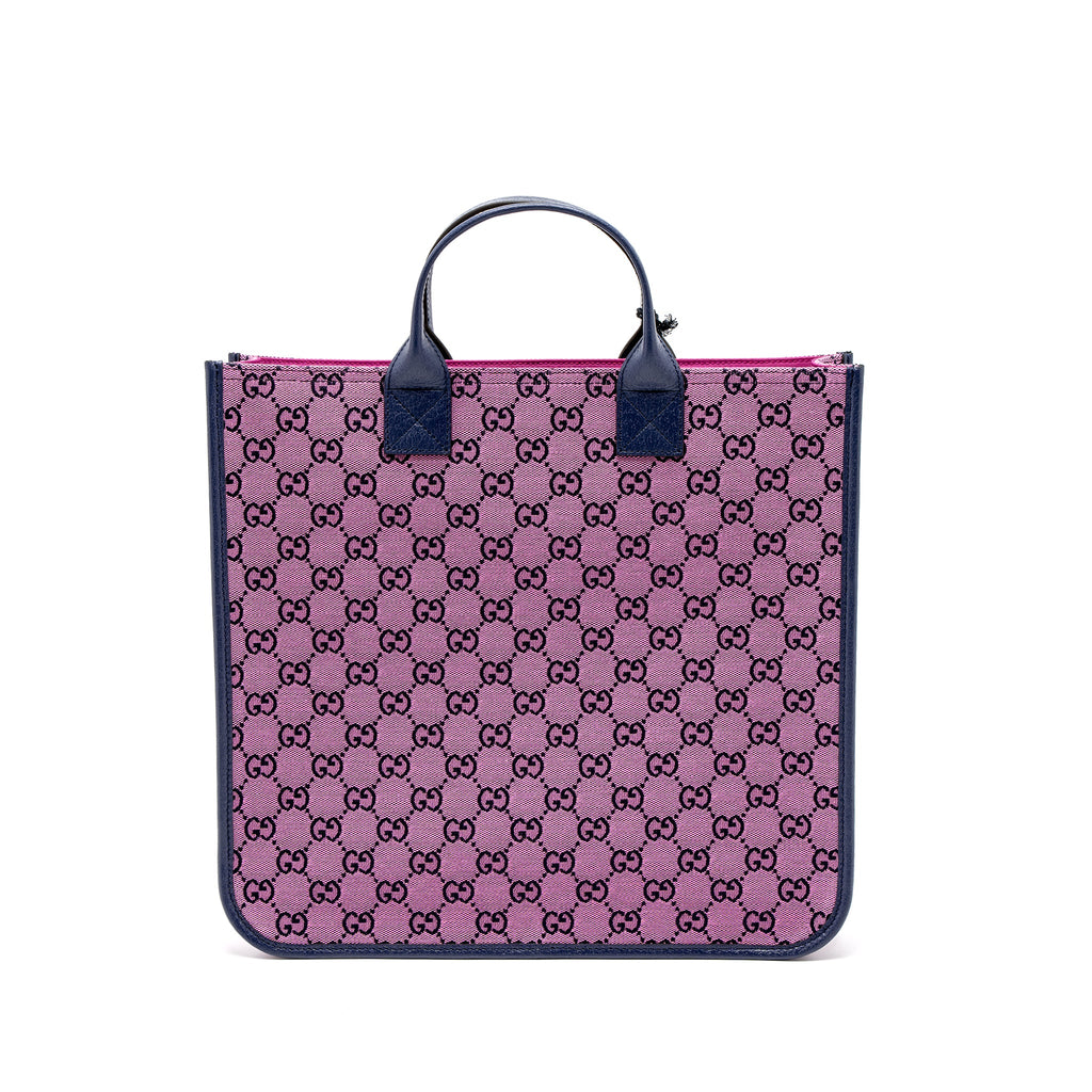 GUCCI CHILDREN’S TOTE BAG CANVAS/LEATHER PURPLE