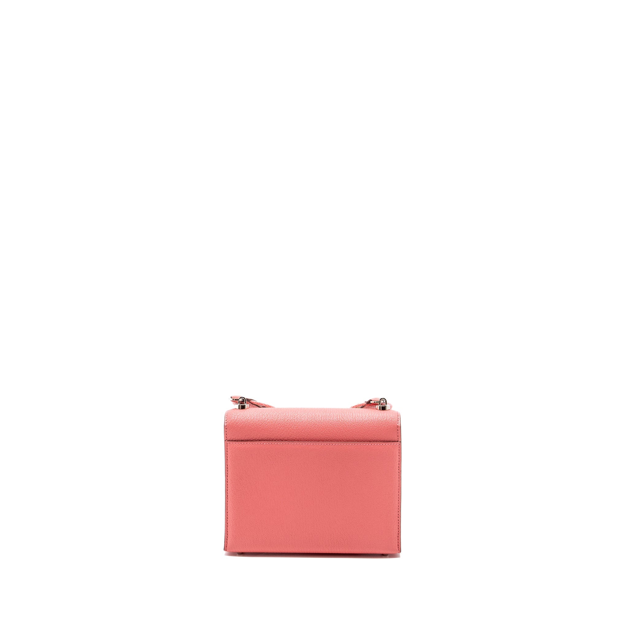HERMES MINI VERROU CHEVRE MYSORE ROSE ETE MULTICOLOR STRAP SHW