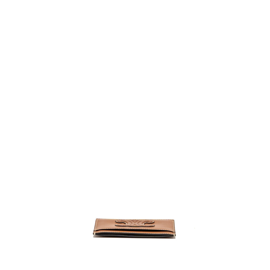 CELINE CARD HOLDER SMOOTH LAMBSKIN TAN