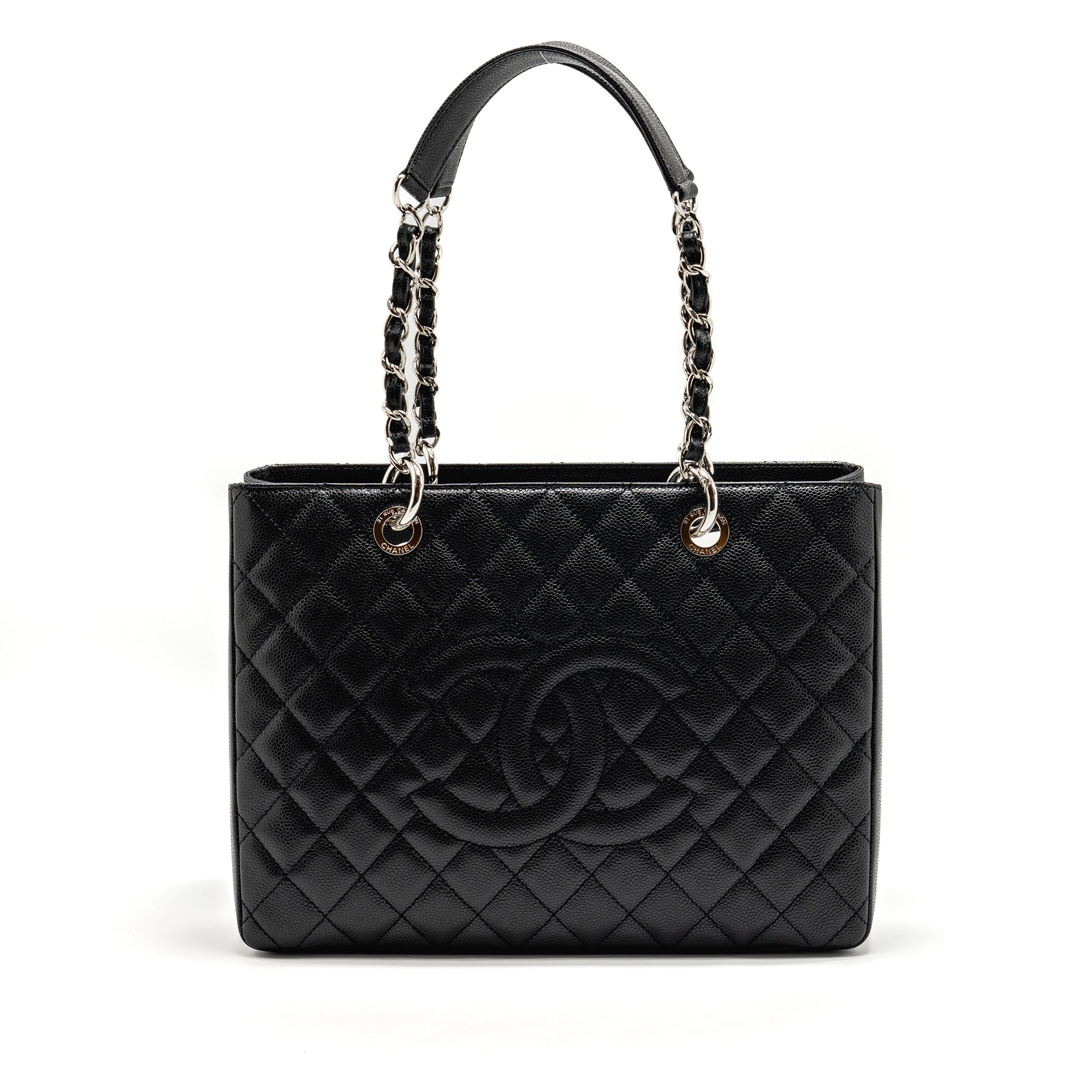 CHANEL GRAND SHOPPING TOTE / GST CAVIAR BLACK SHW
