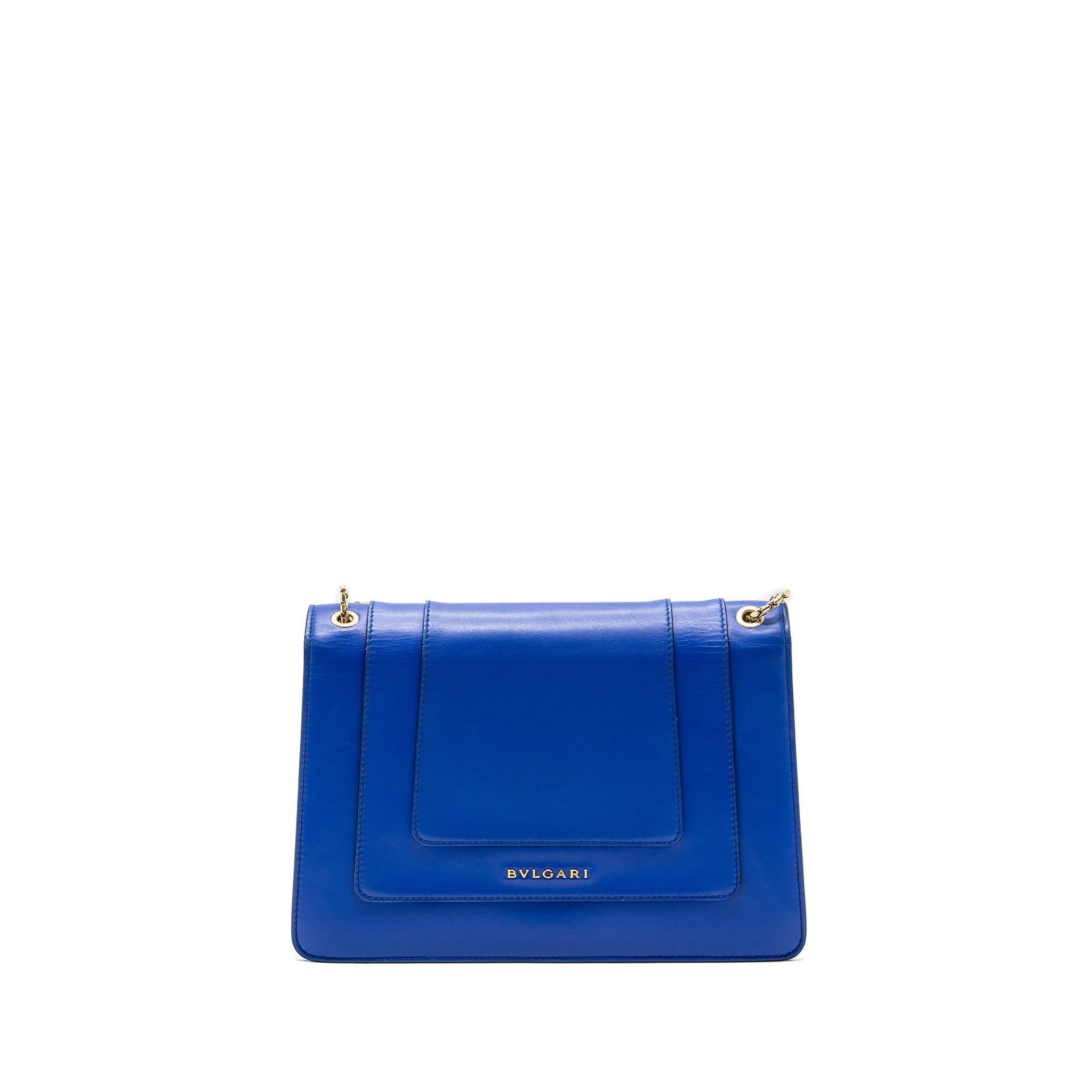 BVLGARI SERPENTI FOREVER SHOULDER BAG LEATHER BLUE GHW