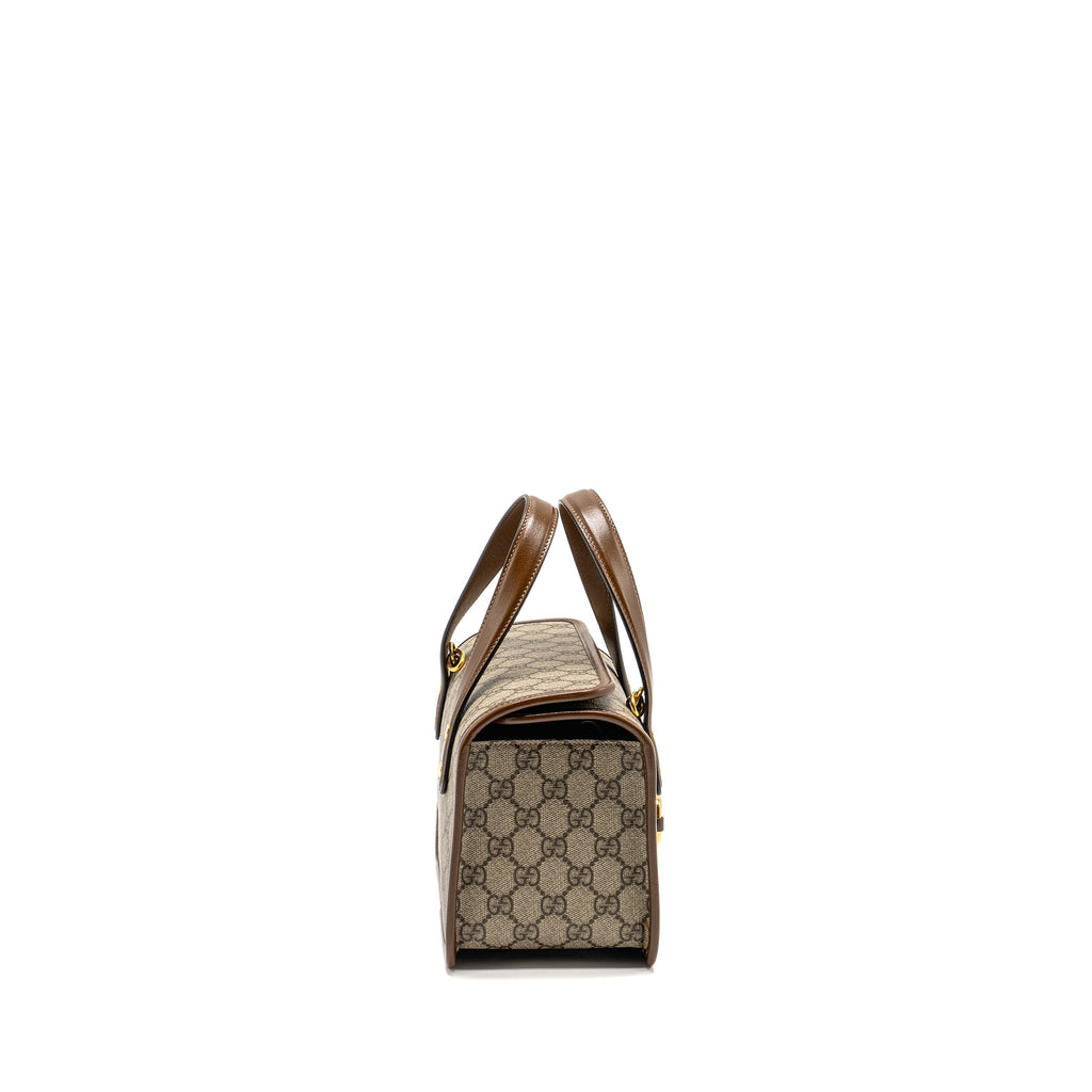 GUCCI TOP HANDLE HORSEBIT 1955 BAG GG SUPREME CANVAS GHW
