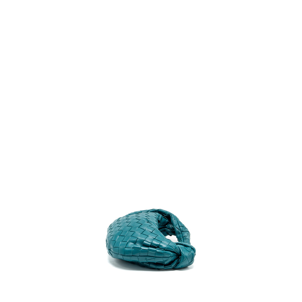 BOTTEGA VENETA MINI JODIE LAMBSKIN BLUE GHW