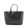 GOYARD SAINT LOUIS PM TOTE BAG GOYARDINE CANVAS BLACK / MULTICOLOR
