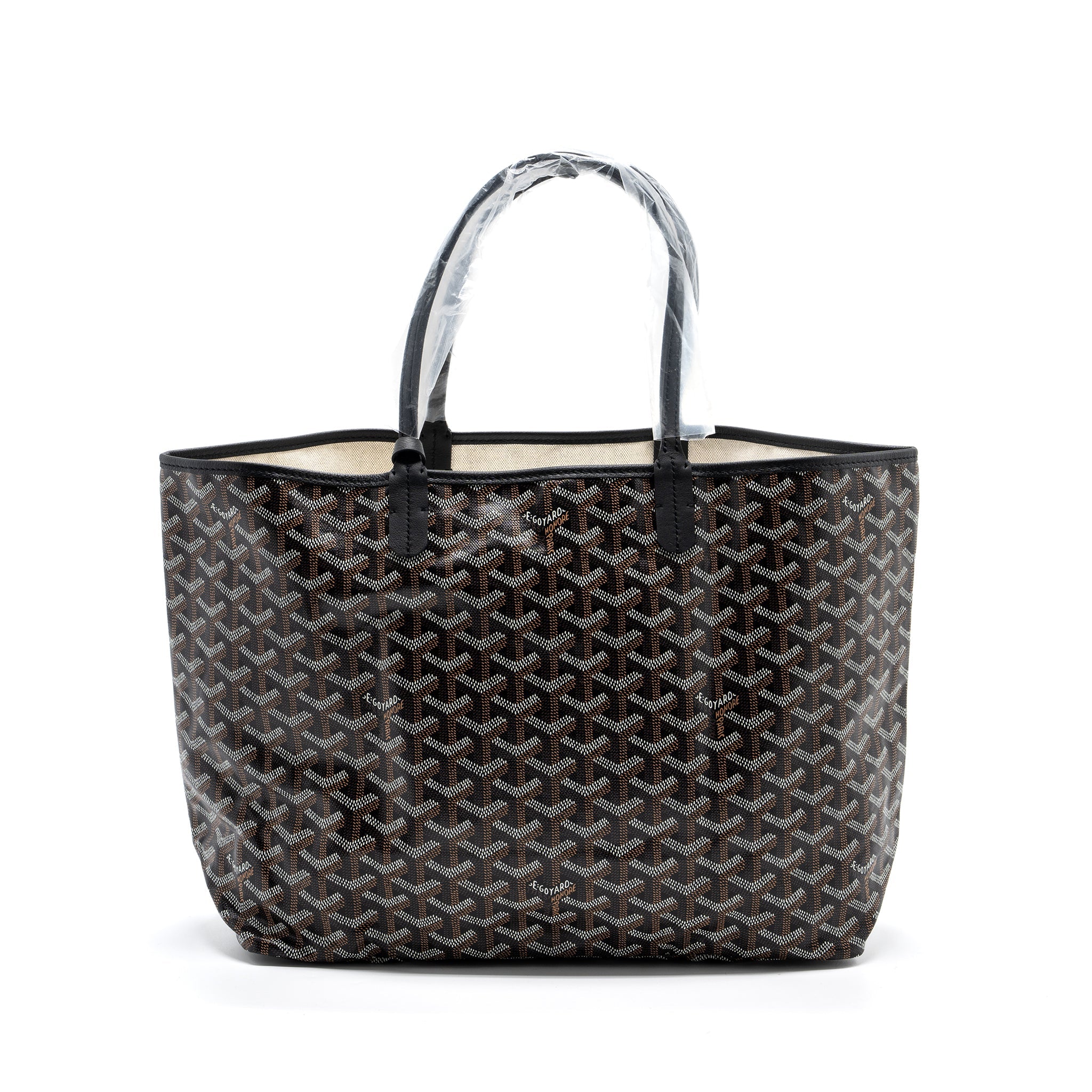 GOYARD SAINT LOUIS PM TOTE BAG GOYARDINE CANVAS BLACK / MULTICOLOR
