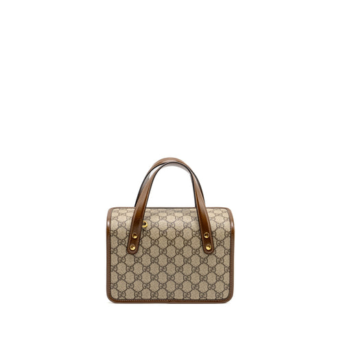 GUCCI TOP HANDLE HORSEBIT 1955 BAG GG SUPREME CANVAS GHW