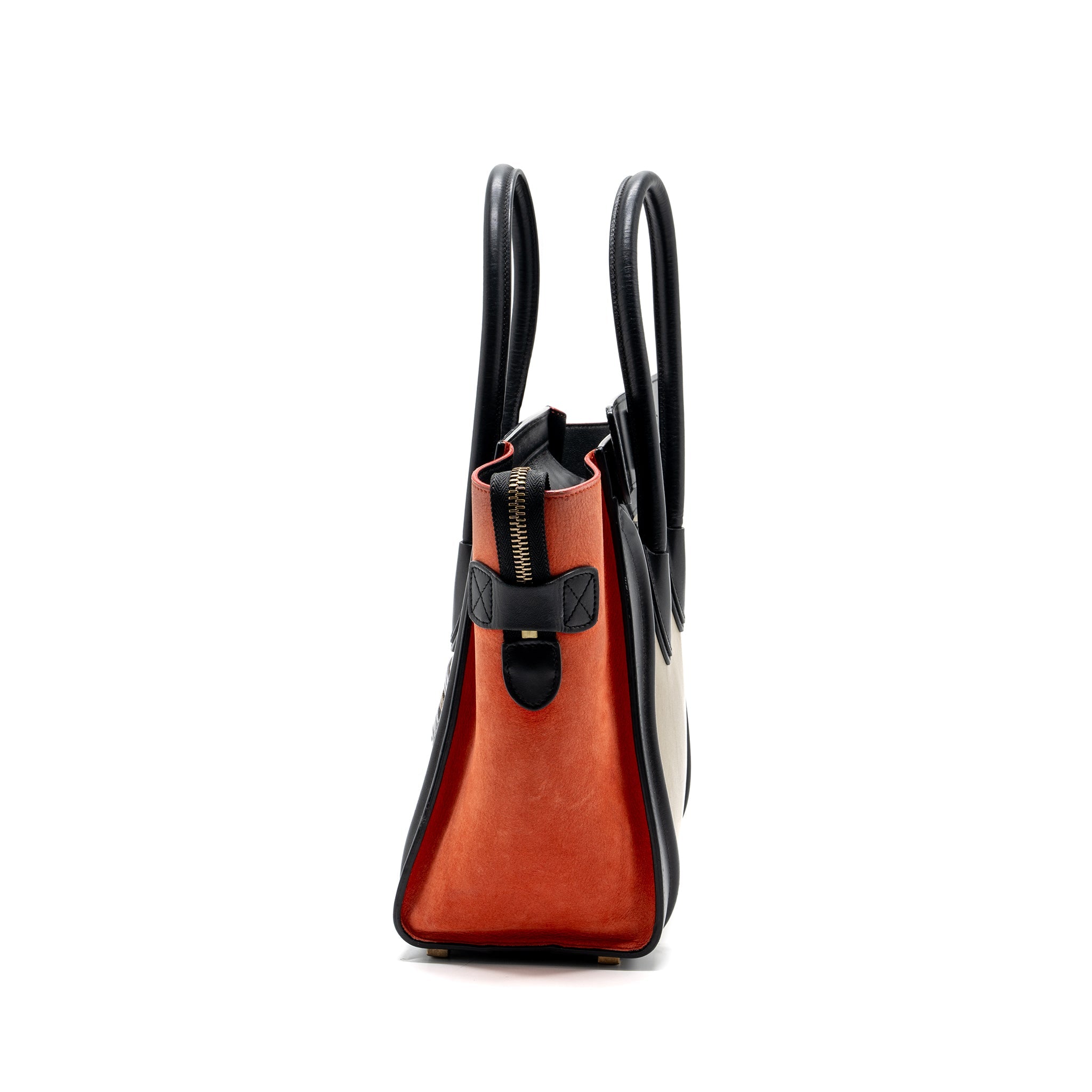 CELINE MICRO LUGGAGE CALFSKIN / SUEDE LEATHER MULTICOLOUR GHW