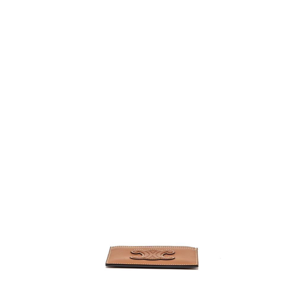 CELINE CARD HOLDER SMOOTH LAMBSKIN TAN