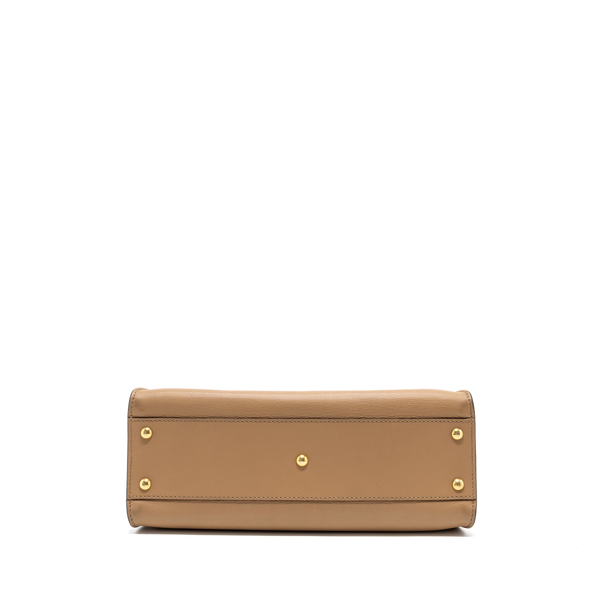 FENDI MEDIUM PEEKABOO CALFSKIN TOBACCO MULTICOLOUR HARDWARE