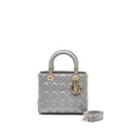 DIOR MEDIUM LADY DIOR LAMBSKIN GREY GHW
