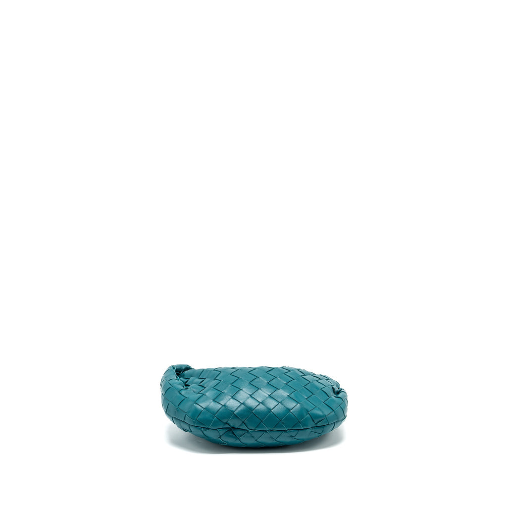 BOTTEGA VENETA MINI JODIE LAMBSKIN BLUE GHW