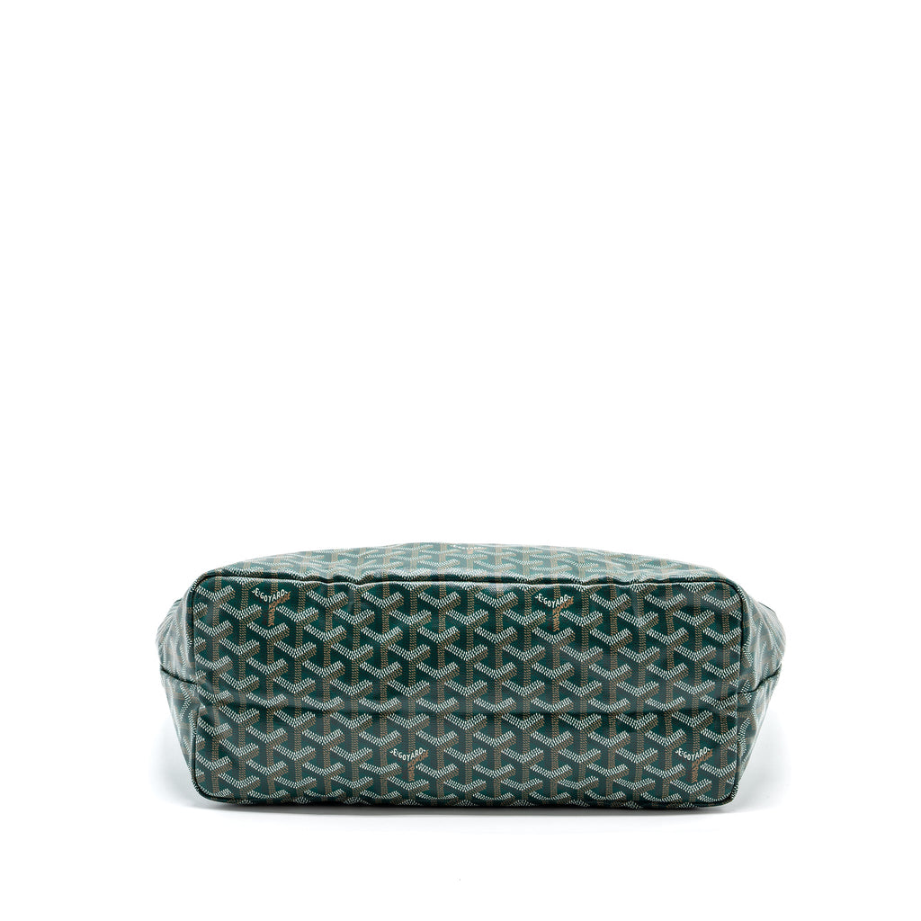 GOYARD SAINT LOUIS PM TOTE BAG GOYARDINE CANVAS GREEN / MULTICOLOURED SHW
