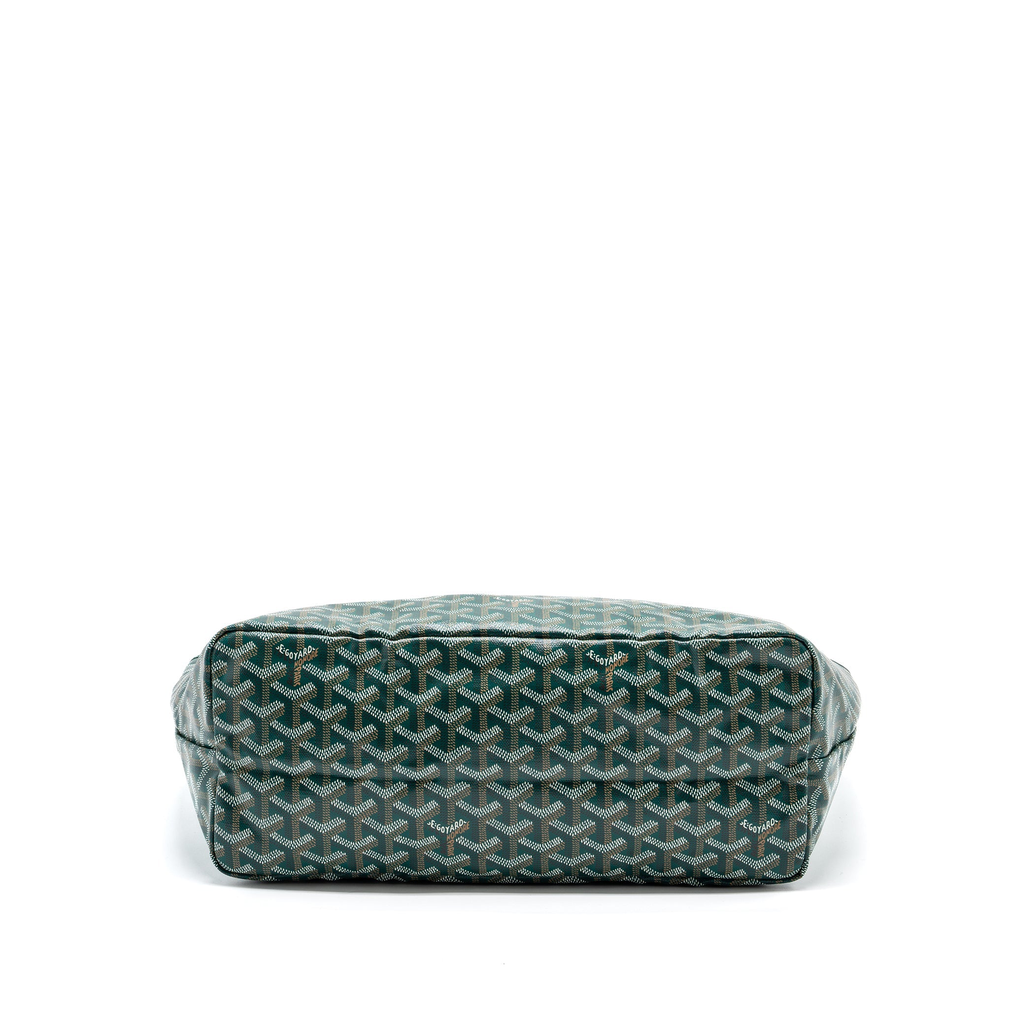 GOYARD SAINT LOUIS PM TOTE BAG GOYARDINE CANVAS GREEN / MULTICOLOURED SHW