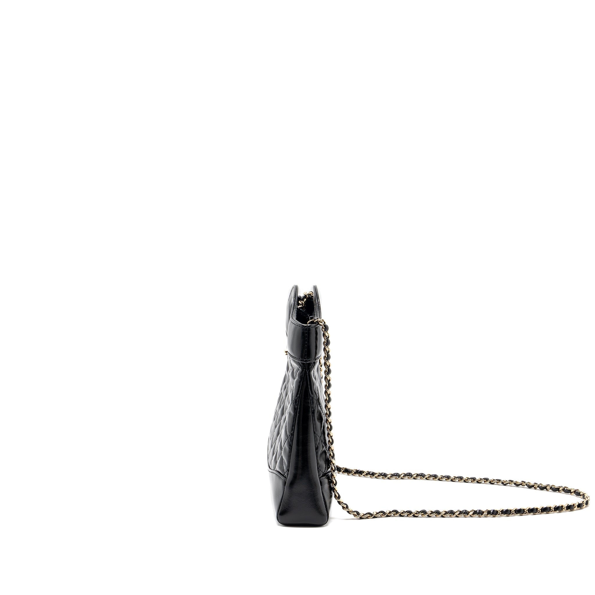 CHANEL 24C MINI 31 BAG SHINY CALFSKIN BLACK LGHW(MICROCHIP)