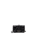 DIOR MINI CARO FLAP BAG CALFSKIN BLACK/ BLACK HARDWARE