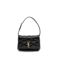 SAINT LAURENT/YSL LE 57 QUILTED HOBO SHOULDER BAG LAMBSKIN BLACK MULTICOLOUR HARDWARE