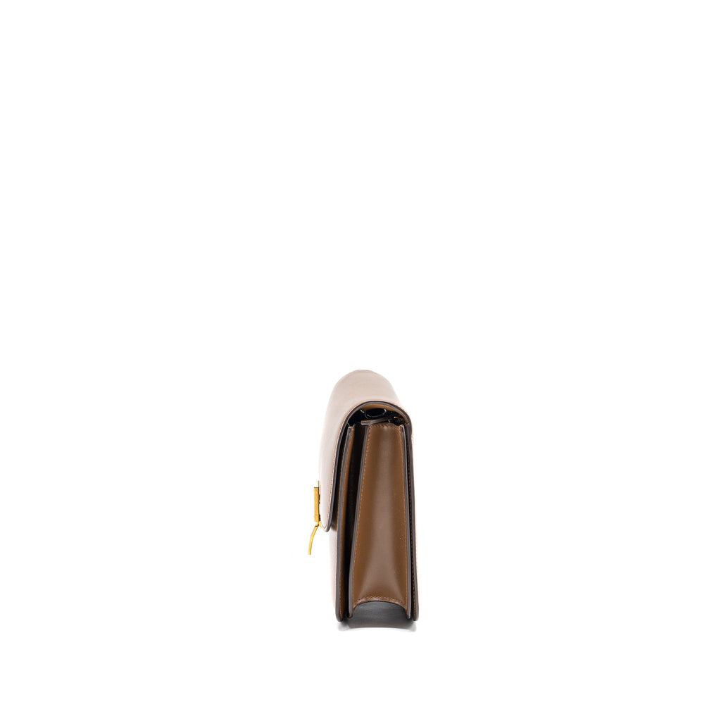 CELINE MEDIUM BOX CALFSKIN CAMEL GHW